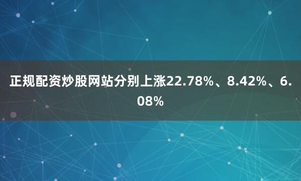 正规配资炒股网站分别上涨22.78%、8.42%、6.08%